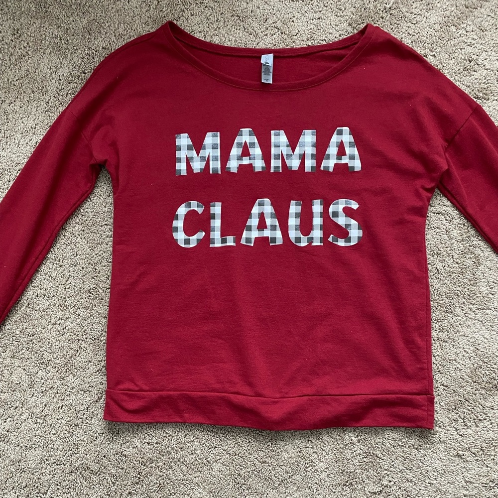 Mama Claus Christmas lightweight sweatshirt